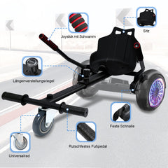 Hengda Hoverboard Sitz, Kart Erweiterung für 6.5-10 Zoll Hoverboards, Sitzscooter Kartsitz
