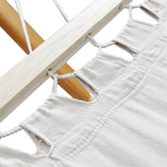 Hengda Hängematten mit Gestell Outdoor Holz Hängematte mit Dach Hängemattengestell 200×150cm, Hängesessel 2 Personen Belastbarkeit 200kg