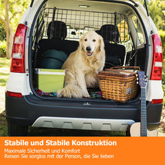 Hengda Hundegitter Auto, Autoschutzgitter Verstellbare Breite, Kopfstützen-Hundegitter mit Sicherheitsgurt Hundeschutzgitter