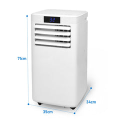 Hengda 9000 BTU mit Wifi Mobile Klimaanlage Klimagerät Entfeuchter Abluftschlauch