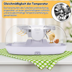 Hengda Brutautomat Vollautomatisch, Inkubator für 16 Hühnereier, Brutmaschine mit Automatisches Rotationssystem