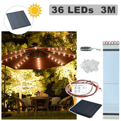 Hengda Solar LED für Sonnenschirm Warmweiß 3m/3.5m