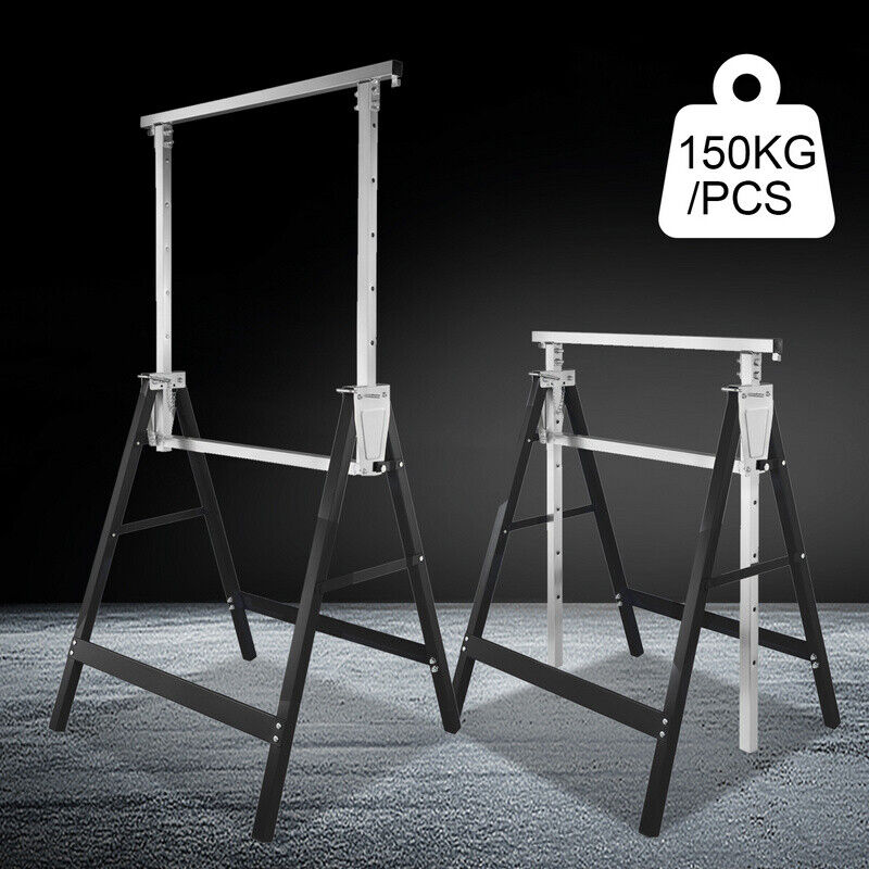2X Gerüstbock Stahl Teleskop-Klappbock Arbeitsbock Deckenarbeiten 200kg Böcke