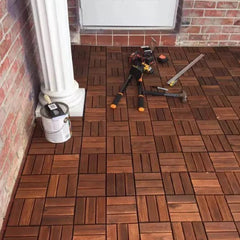 Hengda DIY-Holzböden für den Garten Terrassendielen Balkon dekorative Bodenbeläge