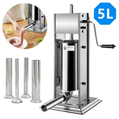 5 Liter Wurstfüllmaschine Wurstfüller Wurst Vertikale Edelstahl Wurstmaschine