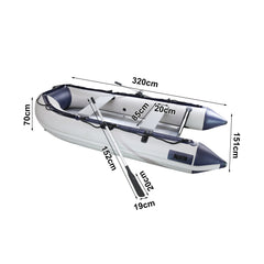 Vingo Schlauchboot Mit Pumpe und Paddel 6 Plätzen Sportboot geeignet