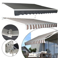 2.5*2M/ 3*2.5M/ 3.6*3M Halbe Kassettenmarkise Beige / Anthrazit