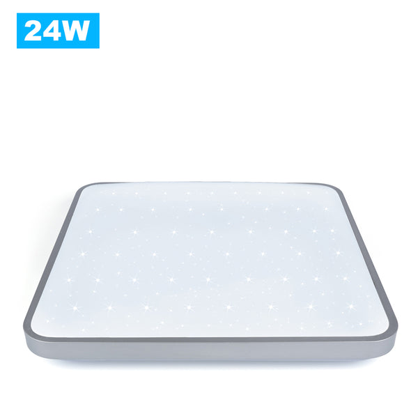 Eckige LED Deckenleuchte Starlight Effekt