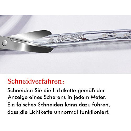 30m 720 LED Lichterschlauch Lichtschlauch Gelb – Innen- und Außenbereich – energiesparende Leucht-Dekoratio
