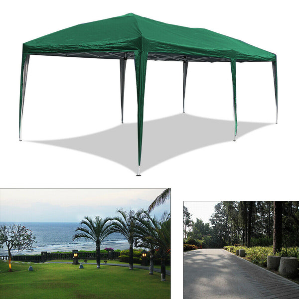 3x6m Klappzelt Faltpavillon Gartenzelt Festzelt Partyzelt Wasserdicht Grün