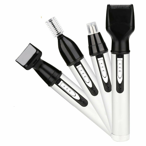 Nasenhaarschneider Augenbrauentrimmer Nasentrimmer Abnehmbarer Kopf schwarz 4in1