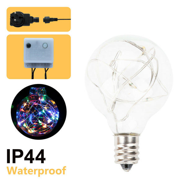 Lichterkette Globe Glühbirnen Birnen Lichterkette Fernbedienung Bunt Wasserdich
