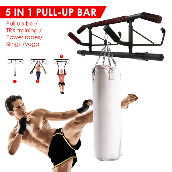 Hengda 5 in1 Klimmzugstange Edelstahl klappbare Türreck Klimmzug Stangen Pull Up Bar