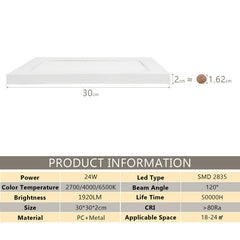 Hengda 24W LED Deckenleuchte Badlampe Wohnzimmer Deckenlampe Farbwechsel 3in1