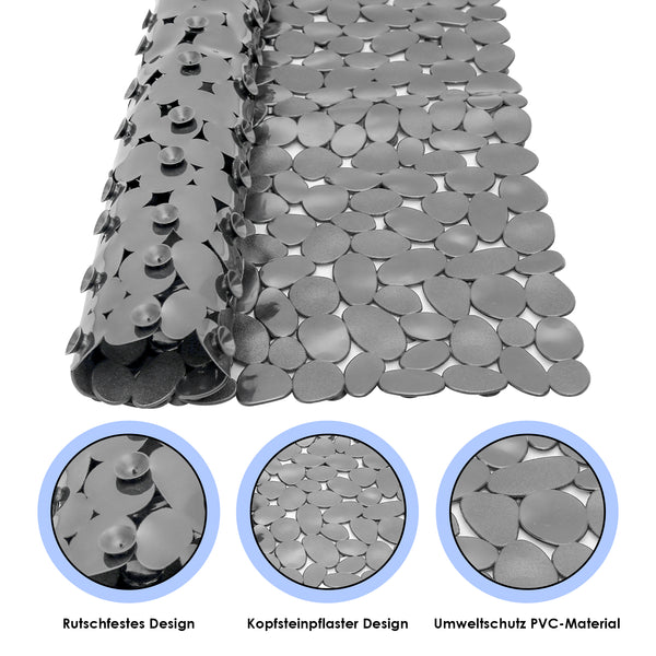 Duschmatte Anti Rutsch Badewanneneinlage 100X40/53X53 PVC Badmatte Saunamatte