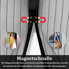 Insektenschutz Magnetisch 90x210 CM Schwarz