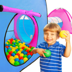 Hengda Kinder-Iglu-Zelt mit Tunnel und 200 Bällen Kinderspielzelt mit Bällen