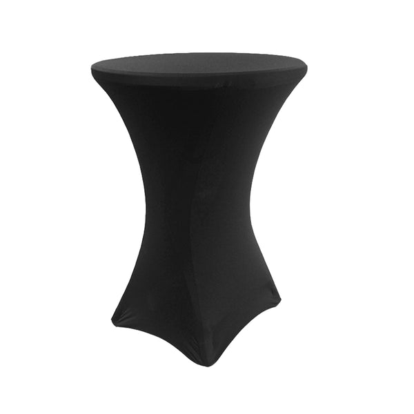 Hengda Schwarz Stretchhusse für Bistrotisch/Stehtisch Größe:Ø 70-110cm