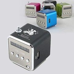 Mini Soundstation Stereo Lautsprecher Micro SD Kartenslot Schwarz