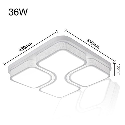 Hengda 36W Warmweiß Weiß-Schale Platz Modern Wohnzimmer LED Deckenlampe