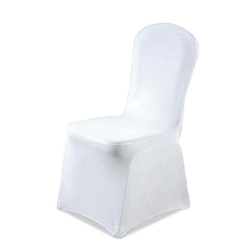Wolketon 50 Stück Universell Stuhlbezüge Stuhlhussen Weiß Stuhlhussen für Hochzeiten und Feiern
