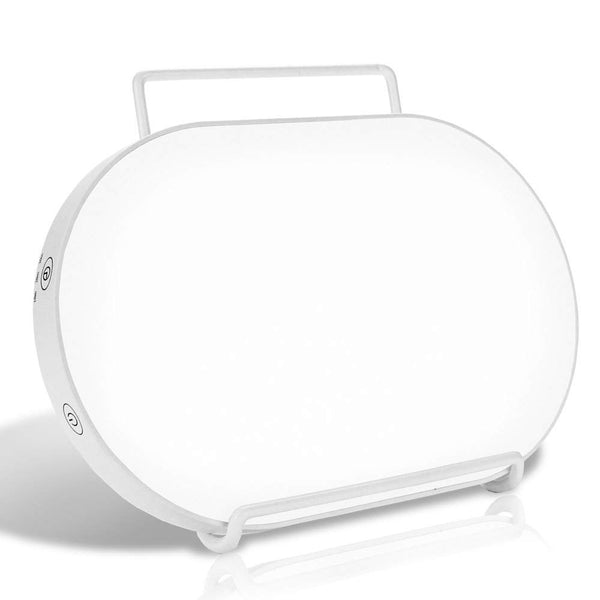 Hengda Tageslichtlampe Oval Lichttherapielampe 11000 Lux UV-FREE Vollspektrumlampe mit Stufenlosem Dimmer