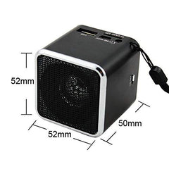 Mini Soundstation Stereo Lautsprecher Micro SD Kartenslot Schwarz