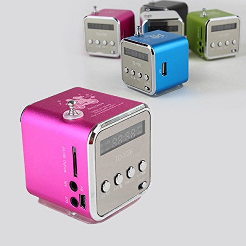 Mini Soundstation Stereo Lautsprecher Micro SD Kartenslot Rot