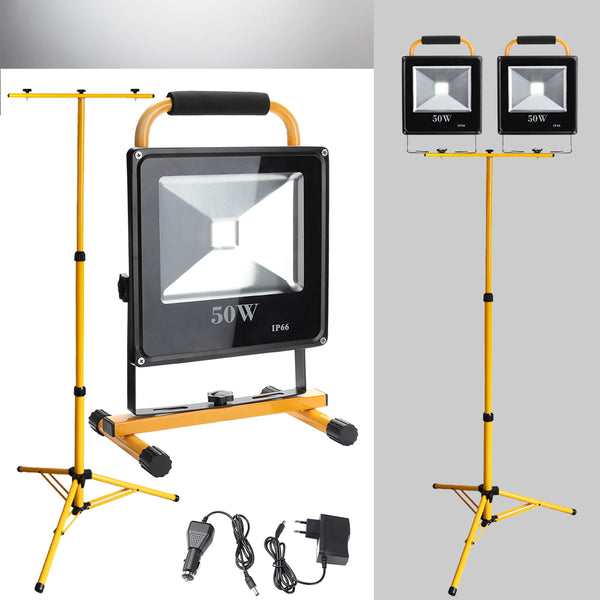 hengda-2x-50w-led-kaltweiss-gelb-akku-strahler-mit-teleskop-stativ