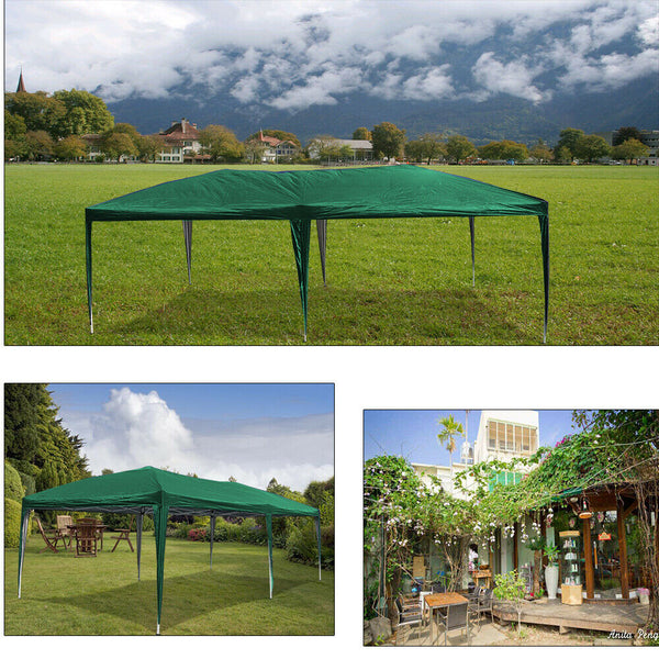 3x6m Klappzelt Faltpavillon Gartenzelt Festzelt Partyzelt Wasserdicht Grün