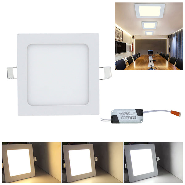 5x 9W Eckig LED Panel Einbauleuchten 3 in 1 Farbwechsel