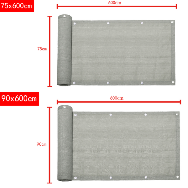 0.75*6m/ 0.9*6M HDPE Balkonnetz Anthrazit/ Grau