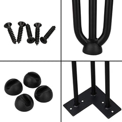 Wolketon 4er Hairpin Legs Schreibtisch Tischbeine 35cm 3 stange