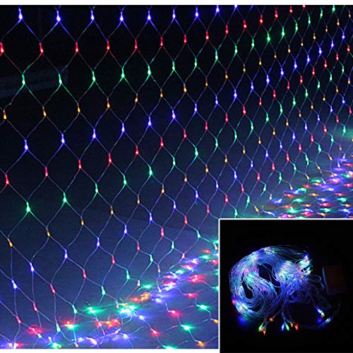 Hengda 4.5 * 1.6M LED Lichternetz Lichterkette mit 300 LEDs Weihnachten mit Steuerbox Netz-ineinander greifen