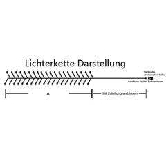 20M 200 LED Lichterkette Kaltweiß Christbaumschmuck Transparent für Weihnachtsfest