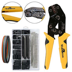 wolketon Crimpzange mit 1550PCS Männlich/Weiblich Verbindungsstecker AWG 28-18 0.1-1.0mm²