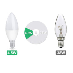 Online Shop 4.5W LED Birnen Ersetzt 38W Halogenlampen C37 E14 Weiß 6500K 6er Pack