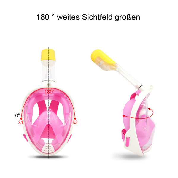 Schnorchelmaske Rosa Tauchmaske Größe L/XL