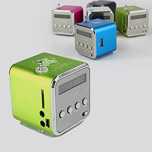 Mini Soundstation Stereo Lautsprecher Micro SD Kartenslot Grün