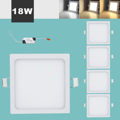 Hengda 5x 18W Eckig LED Panel Einbauleuchten 3 in 1 Farbwechsel