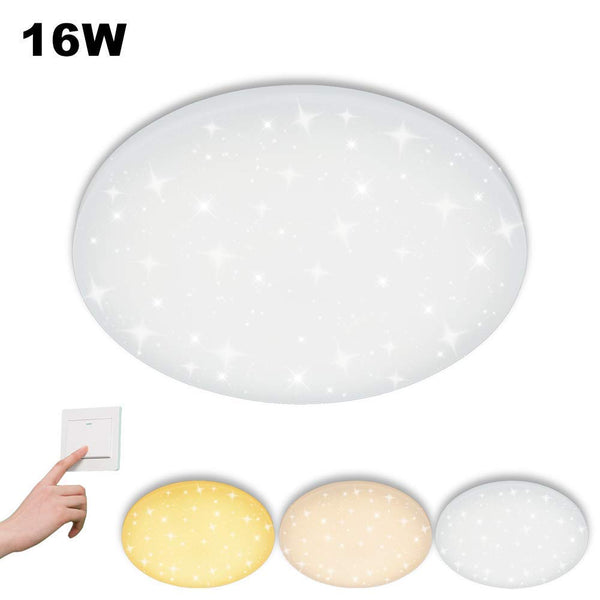 VINGO 12W/16W/50W/60W Starlight Effekt LED Deckenbeleuchtung Weiß/Warmweiß/Farbwechsel