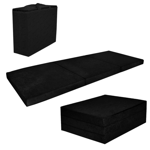 Wolketon Schwarz Klappmatratze 195x80x9cm bis 100kg belastbar