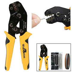 wolketon Crimpzange mit 1550PCS Männlich/Weiblich Verbindungsstecker AWG 28-18 0.1-1.0mm²