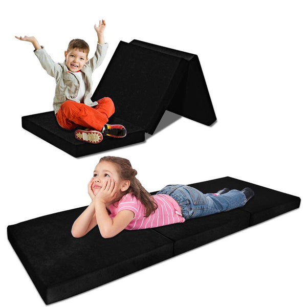 Wolketon Schwarz Klappmatratze 195x80x9cm bis 100kg belastbar