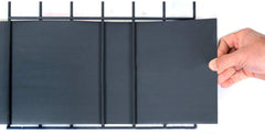 Hengda Sichtschutzstreifen,10pcs Anthrazit Hartes PVC Höhe 19 cm x Breite 252 cm UV-Resistent