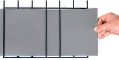 Hengda Sichtschutzmatte,10pcs Grau Hartes PVC Höhe 19 cm x Breite 252 cm UV-Resistent