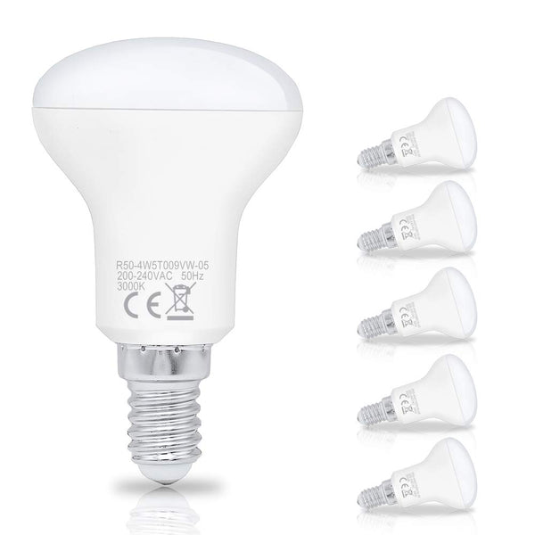 4.5W LED Birnen LED Glühbirnen Ersetzt 38W Halogenlampen C37 E14 Weiß 3000K 6er Pack