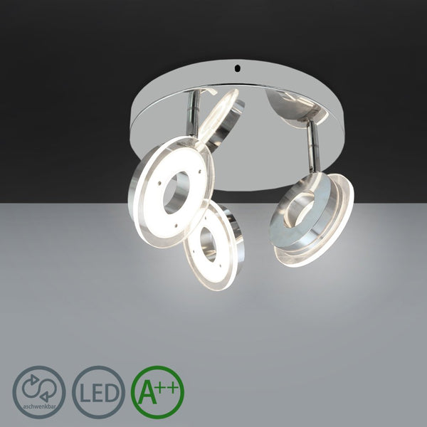 Hengda 3x 6W Warmweiß LED Deckenstrahler schwenkbar Moderne Runde