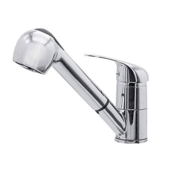 Wolketon 360°drehbar Wasserhahn, 145mm ausziehbar Zugstange Einhebelmischer