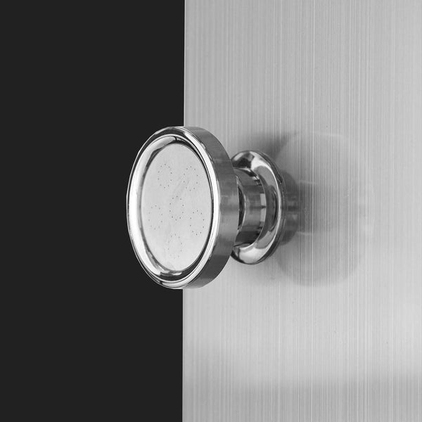 HENGDA Lackiert Duschpaneel mit Edelstahlablage und Antikalkvorrichtung Wandhalterung